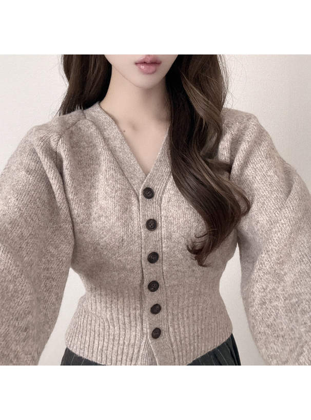 Vネックラグランニットカーディガン[an1854] | レディースファッション