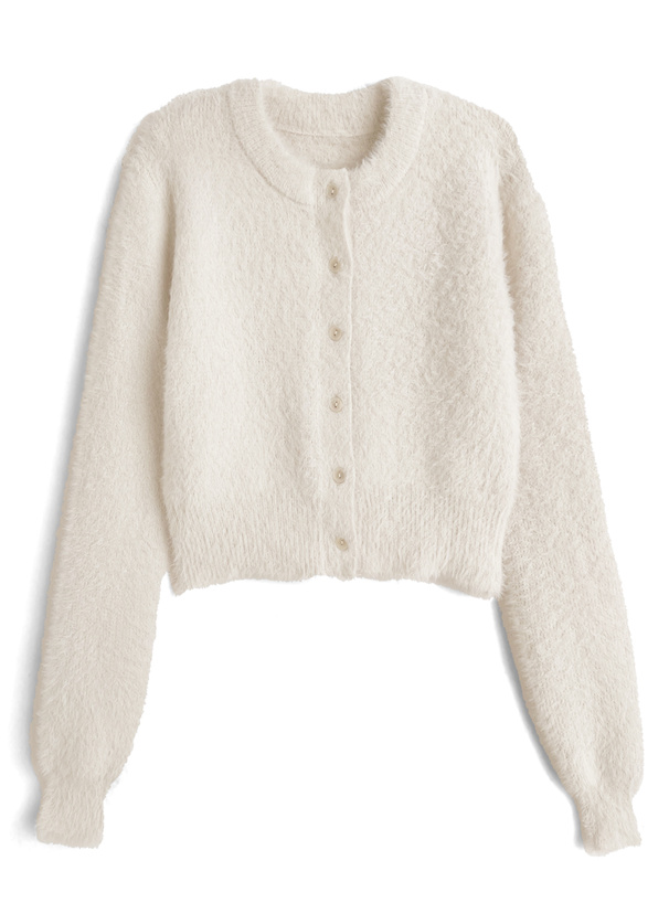 シャギーニットカーディガン