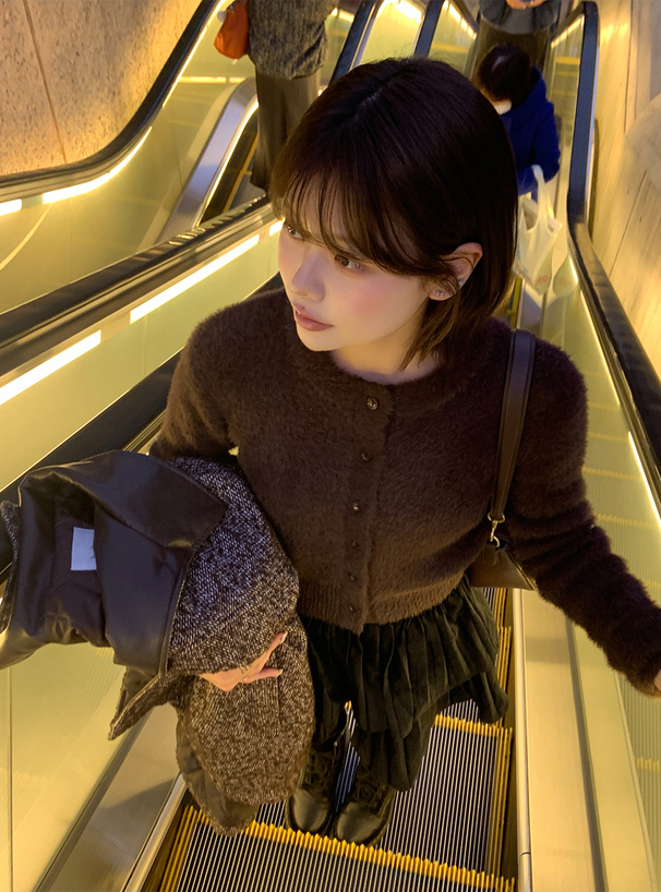 シャギーニットカーディガン