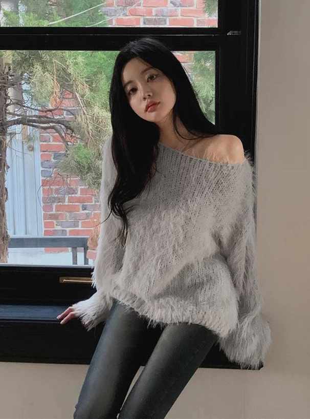 2Wayシャギーニットトップス[an1858] | レディースファッション通販の