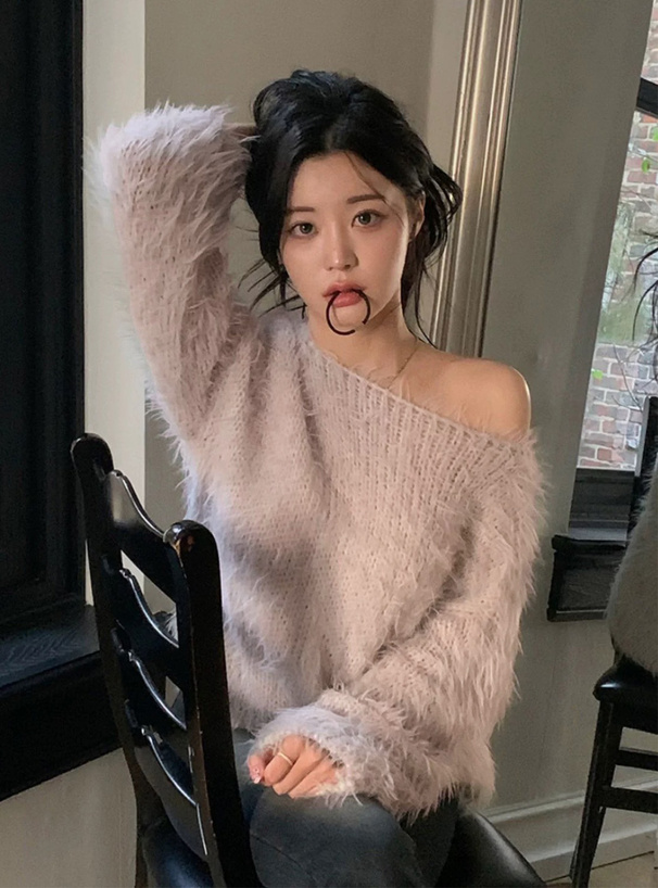 2Wayシャギーニットトップス[an1858] | レディースファッション通販の