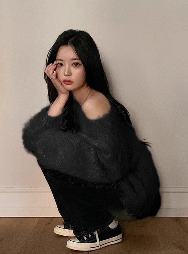 2Wayシャギーニットトップス