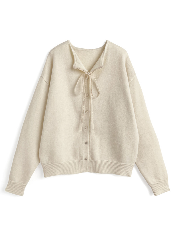 レースリボンニットカーディガン[an1860] | レディースファッション