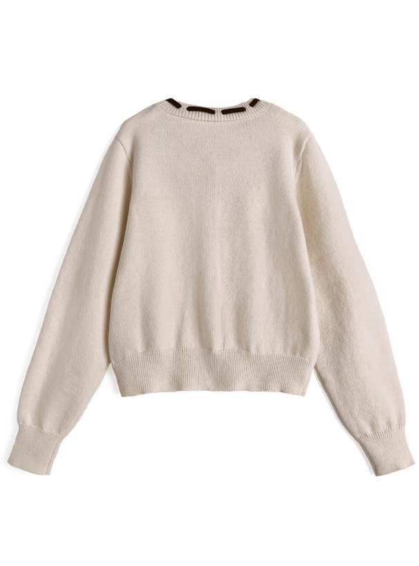 リボンゴールドボタンカーディガン