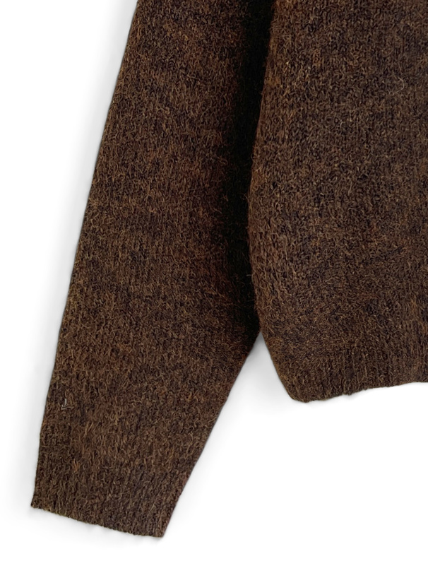 シアーフリルリボンニットトップス