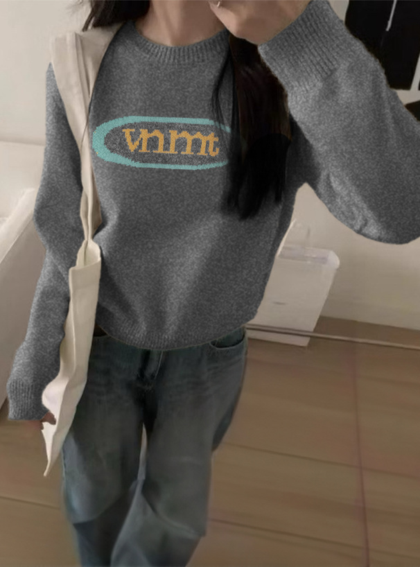 配色ロゴニットトップス[an1867] | レディースファッション通販の