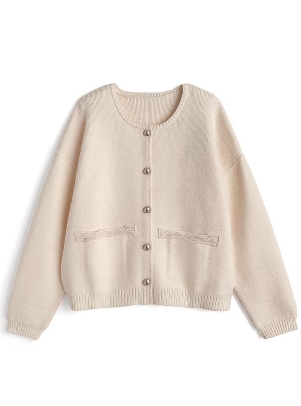 ゴールドボタンニットカーディガン