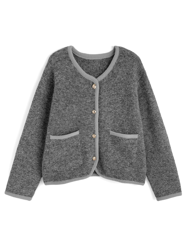 ゴールドボタンニットカーディガン