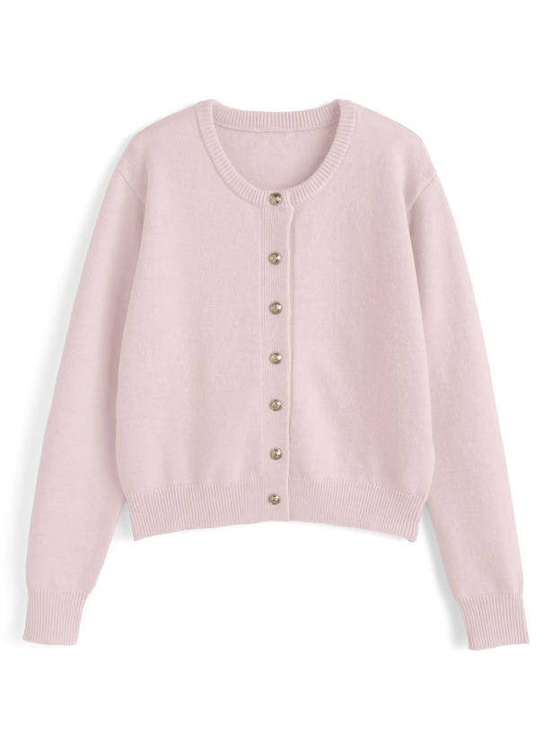 ゴールドボタンニットカーディガン