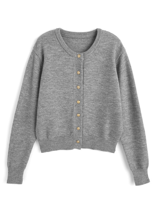 ゴールドボタンニットカーディガン