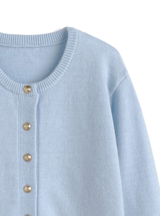 ゴールドボタンニットカーディガン