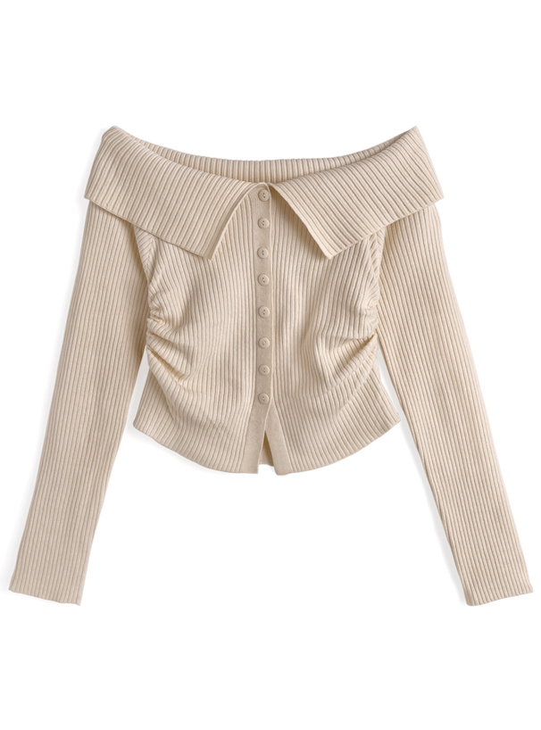 マルチWayビッグカラーニットトップス