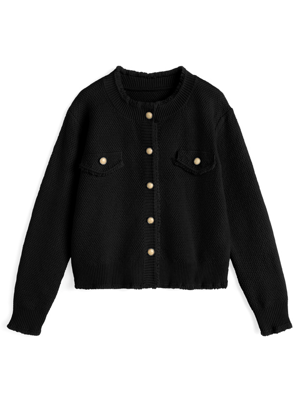 フリンジニットカーディガン