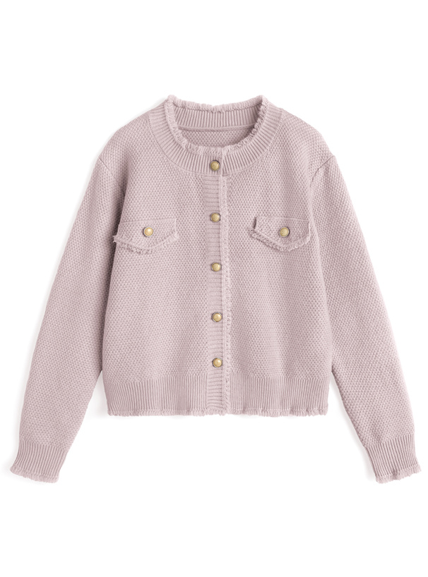 フリンジニットカーディガン