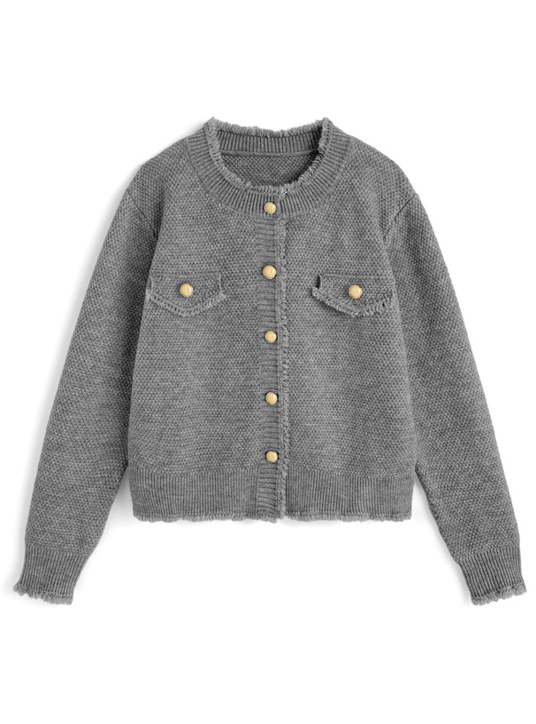 フリンジニットカーディガン