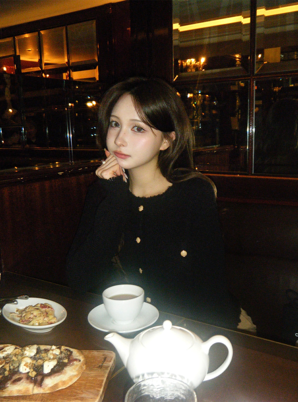 フリンジニットカーディガン