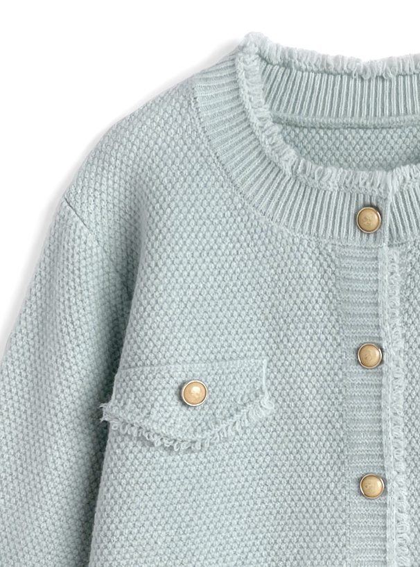 フリンジニットカーディガン