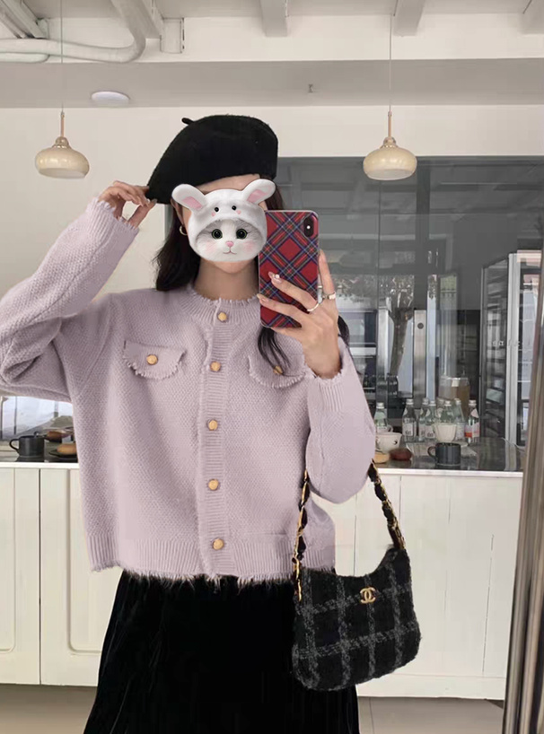 フリンジニットカーディガン