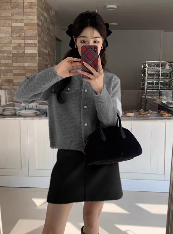 フリンジニットカーディガン