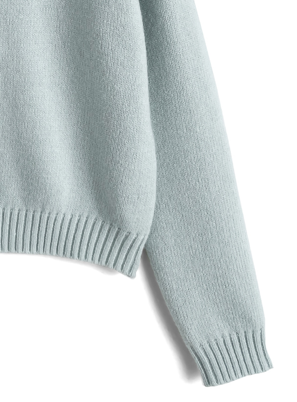 ビッグカラーリボンニットトップス