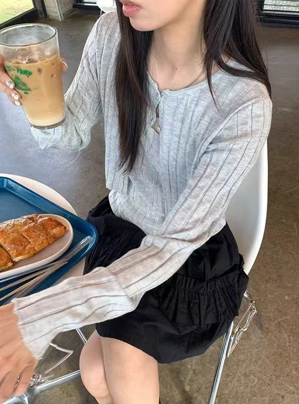 リブニットボレロ×キャミソールアンサンブル