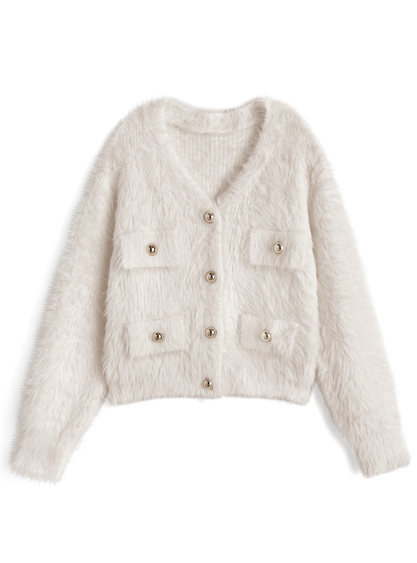 シャギーニットカーディガン