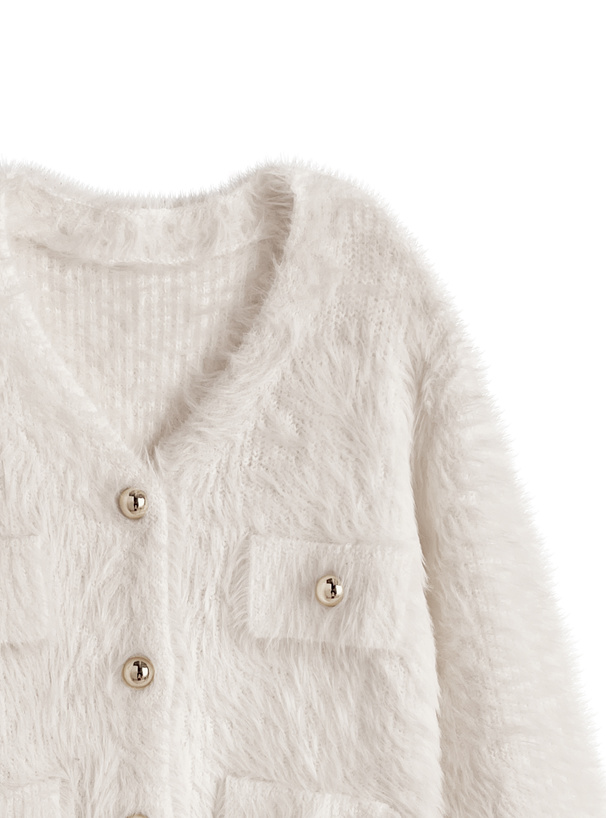 シャギーニットカーディガン