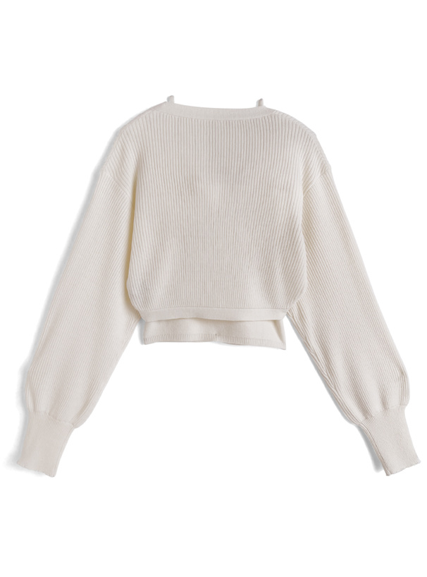 ファーキャミソール×ボレロニットアンサンブル