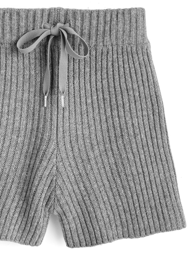 ハイウエストリブニットショートパンツ