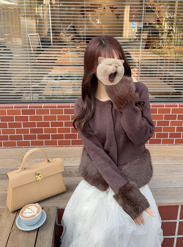 ファーニットカーディガン[an1926] | レディースファッション通販の