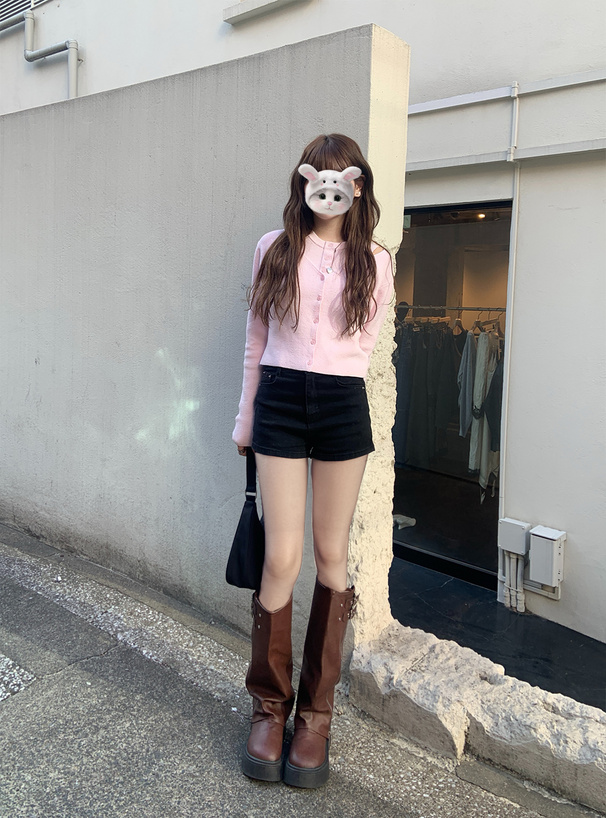 レイヤード風ニットトップス