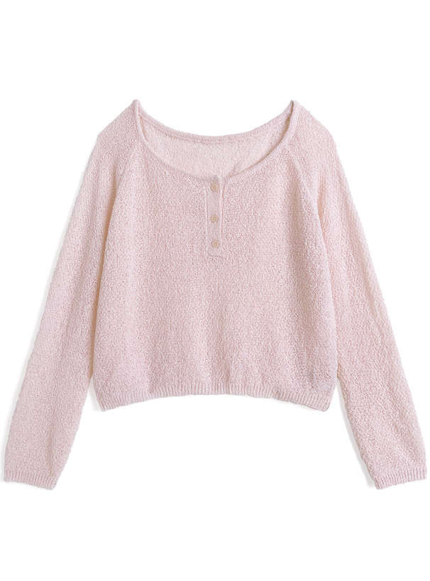 ヘンリーネックニットトップス