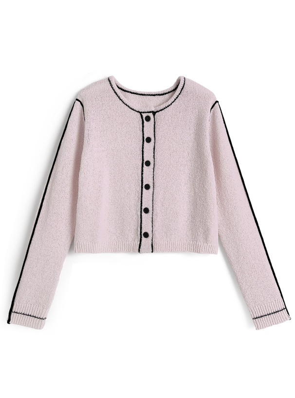 ライン配色カーディガン