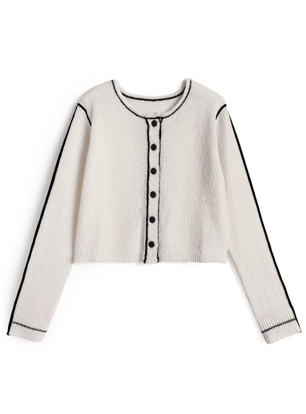 ライン配色カーディガン