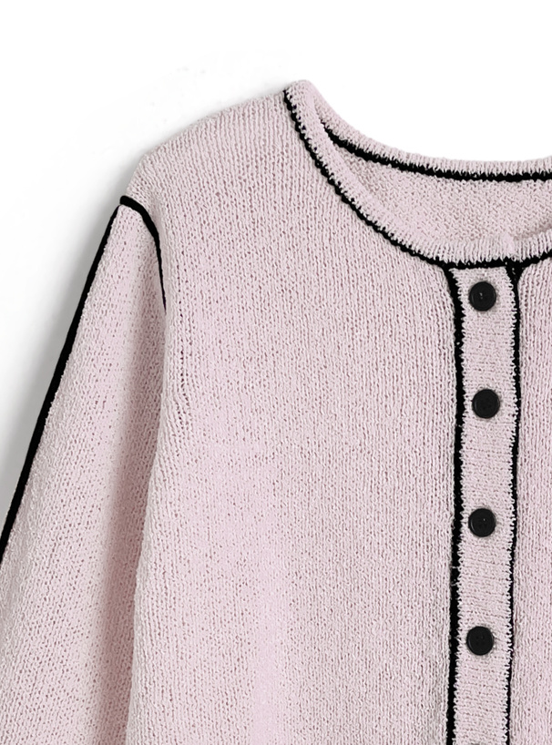 ライン配色カーディガン