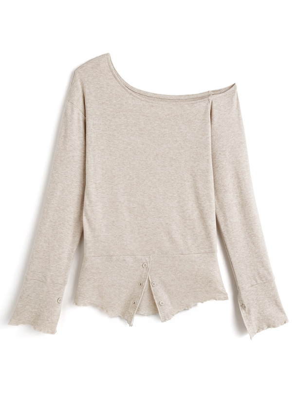 ワンショルダーアシンメトリートップス