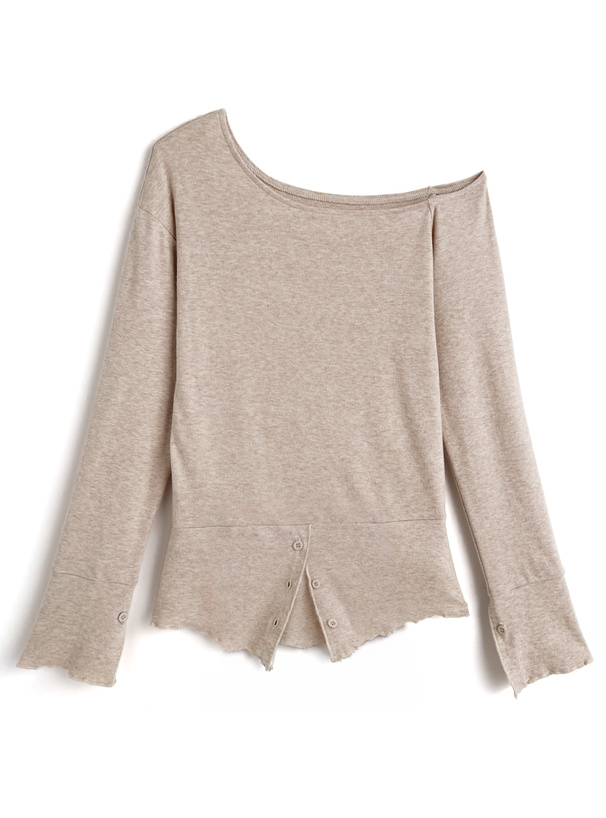 ワンショルダーアシンメトリートップス