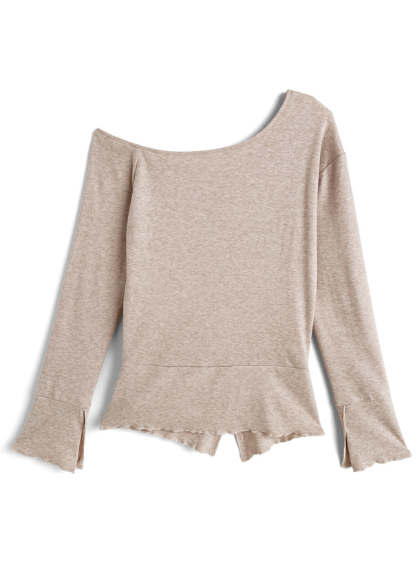 ワンショルダーアシンメトリートップス