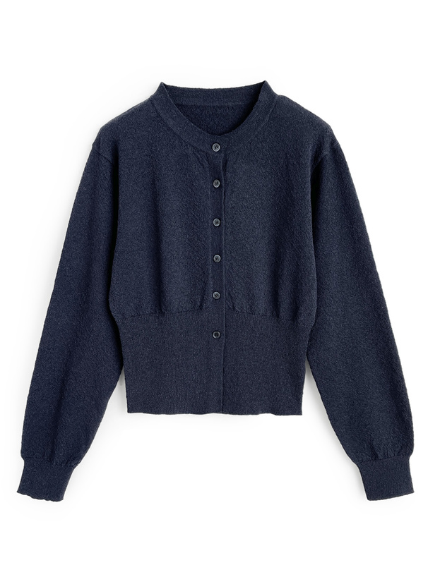 ウエストシェイプニットカーディガン