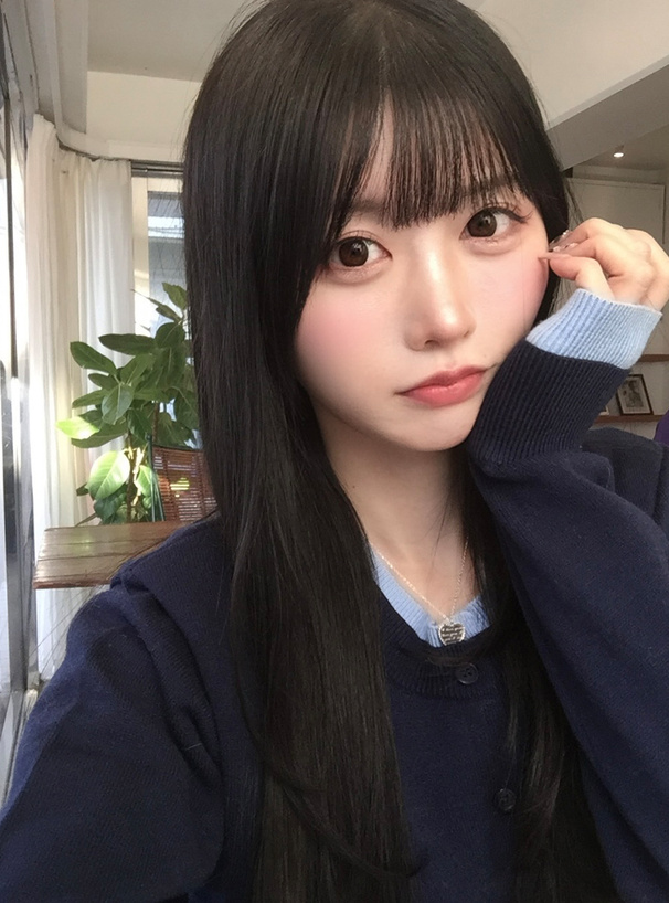 配色レイヤード風ニットカーディガン