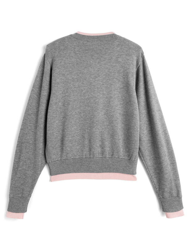 配色レイヤード風ニットカーディガン