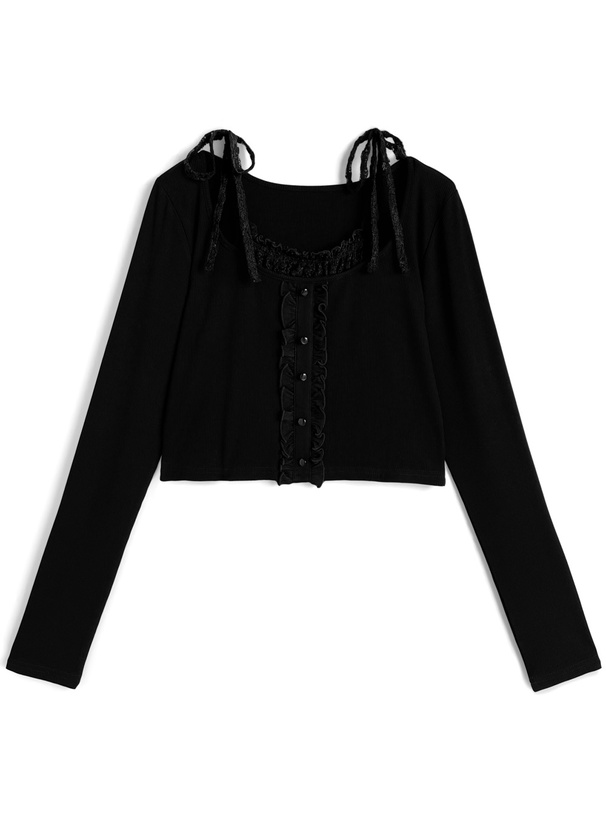 レースレイヤード風フリルトップス[an1949]