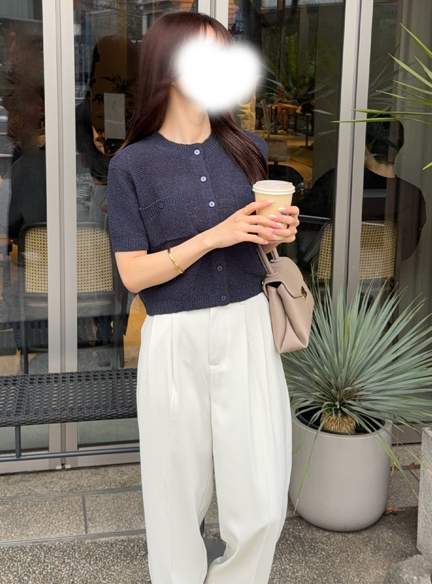 フロントポケットニットカーディガン