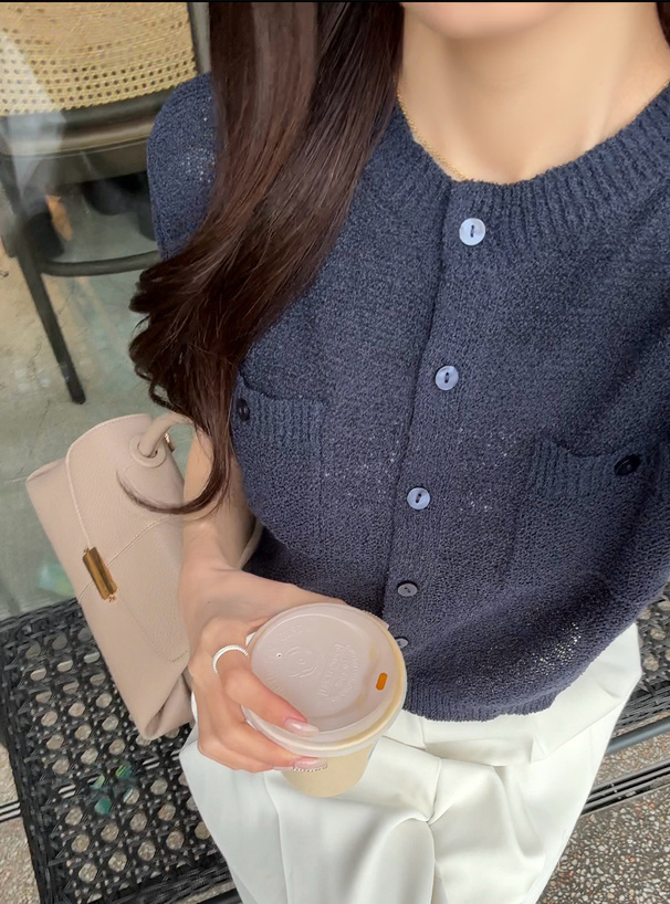 フロントポケットニットカーディガン