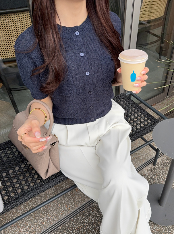 フロントポケットニットカーディガン