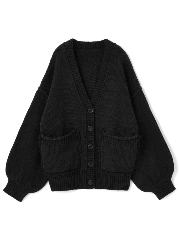 フリンジポケットニットカーディガン
