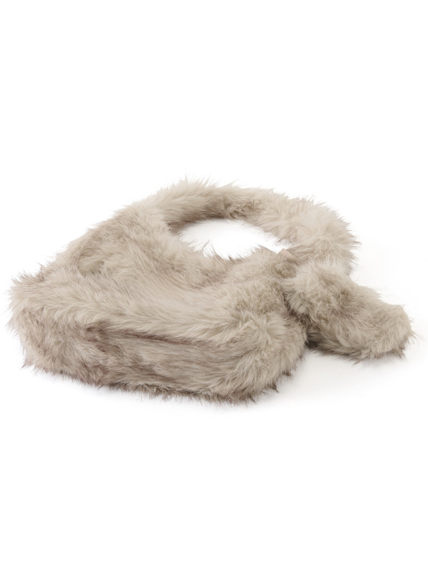 ポーチ付きファーショルダーバッグ