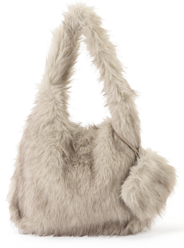 ポーチ付きファーショルダーバッグ