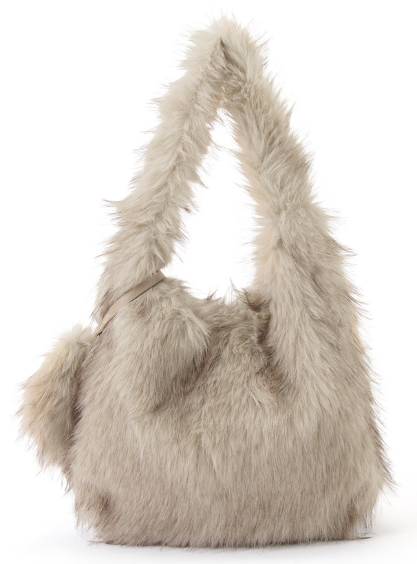 ポーチ付きファーショルダーバッグ