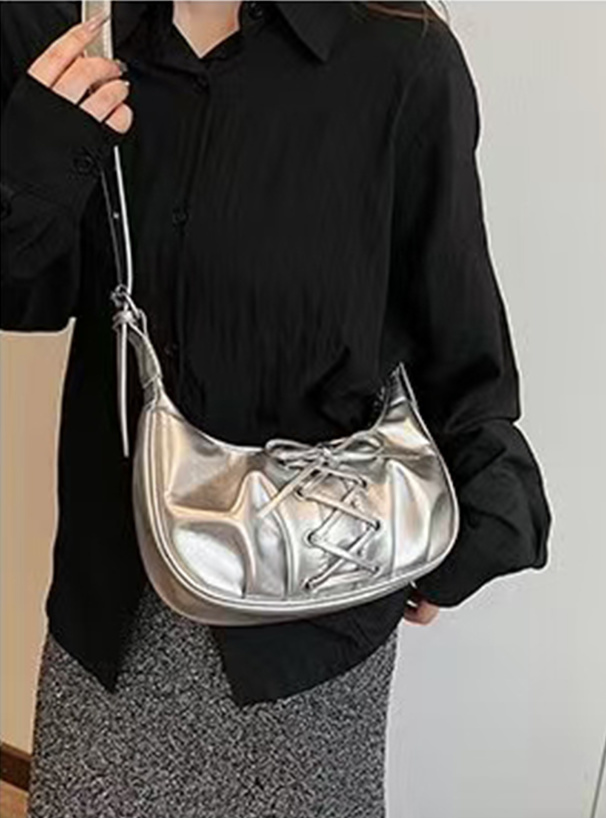 レースアップエナメルショルダーバッグ[ana18] | レディース